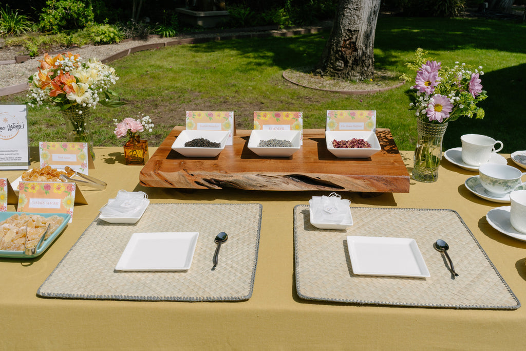 Incorporate  A Tea Blending Table at Your Next Garden Tea Party